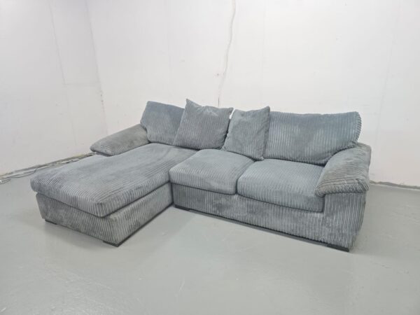 Corded Grey Right Hand Chaise - Image 4