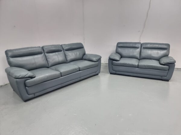 Leather 3 and 2 Seater Sofas - Image 3