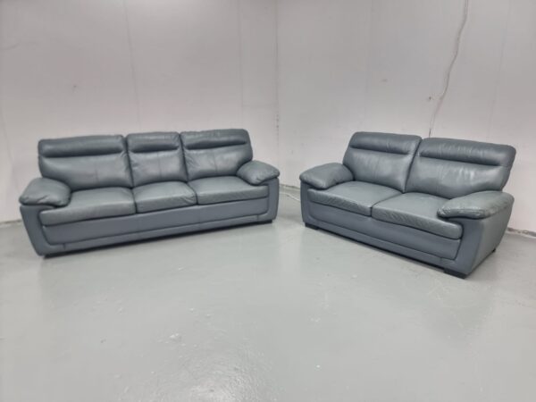 Leather 3 and 2 Seater Sofas