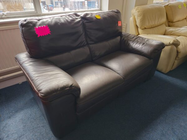 Dfs Brown Leather 2 Seater Electric Recliner Sofa - Image 3