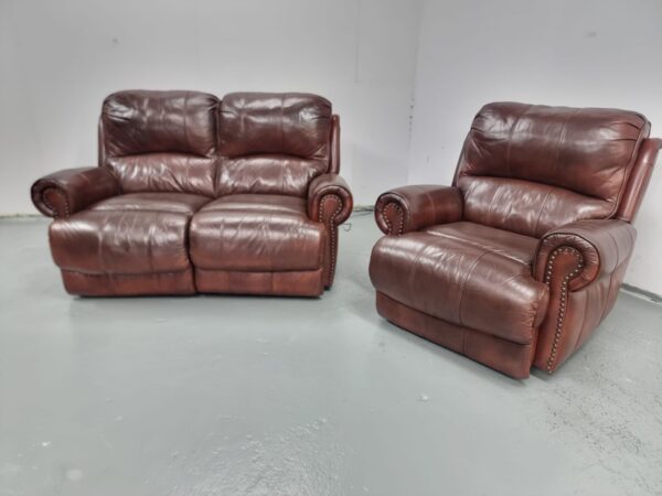 Sofology Heritage Leather 2 and 1 Seat Manual Recliner Sofa and Electric Recliner Chair - Image 4