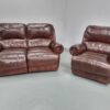 Sofology Heritage Leather 2 and 1 Seat Manual Recliner Sofa and Electric Recliner Chair