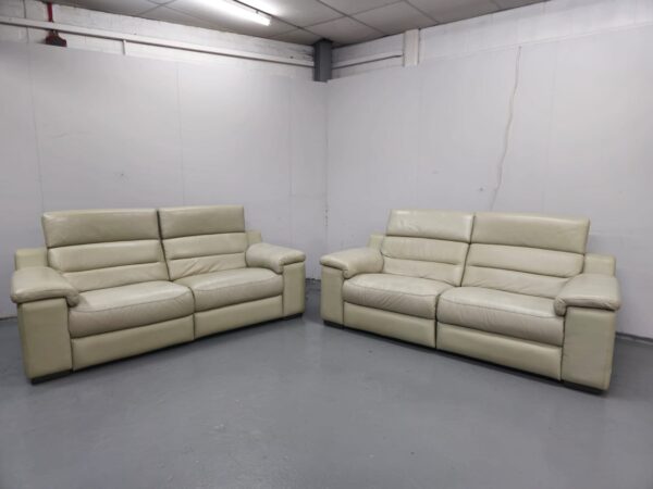 Sofology Leather 3 and 3 Seater Electric Recliner Sofas with Adjustable Headrests - Image 5