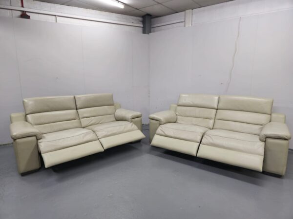 Sofology Leather 3 and 3 Seater Electric Recliner Sofas with Adjustable Headrests - Image 6