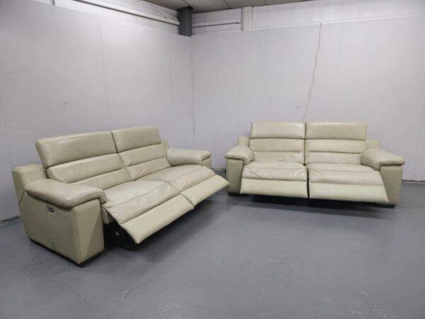 Sofology Leather 3 and 3 Seater Electric Recliner Sofas with Adjustable Headrests - Image 7