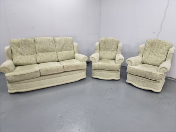 Fabric 3 Piece Suite Sofa and Chairs