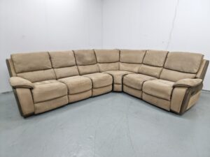 Sofology Suede Manual Recliner Modular Corner Sofa