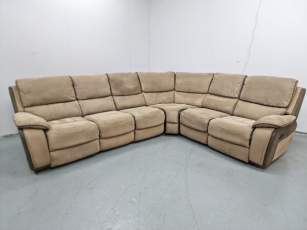 Sofology Suede Manual Recliner Modular Corner Sofa
