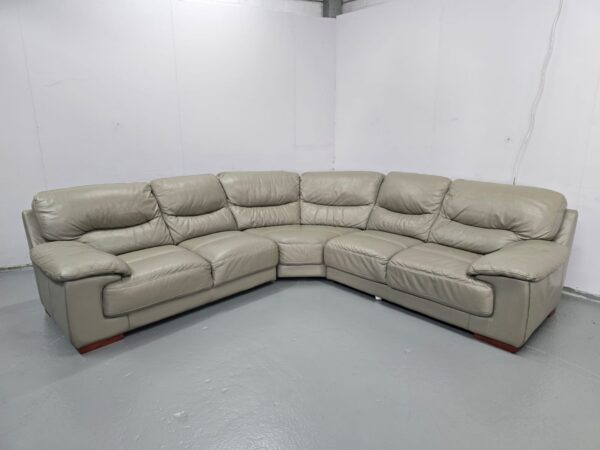 Dfs Grey Leather Corner Sofa