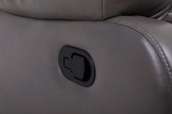 Amberly Grey Leather Manual Recliner Chair - Image 5