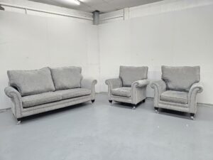 Ex Display Sofology Grey 3 Piece Suite Sofa and Chairs