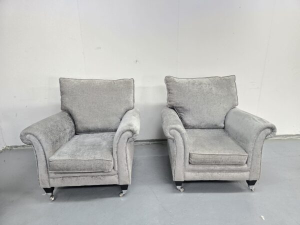 Ex Display Sofology Grey 3 Piece Suite Sofa and Chairs - Image 6