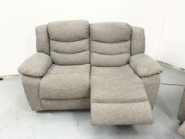 Scs Grey Fabric 2 and 2 Seater Electric Recliner Sofas - Image 11