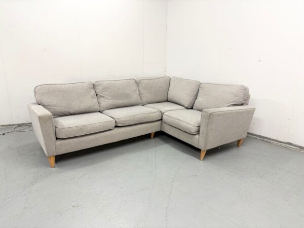 Grey Fabric Static Corner Sofa