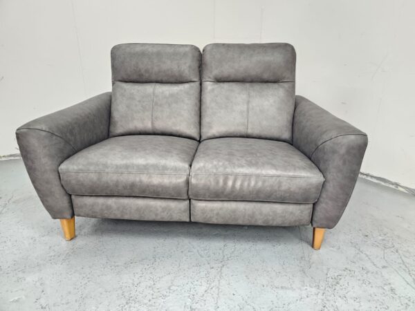Ex Display Grey 2 Seater Electric Recliner Sofa