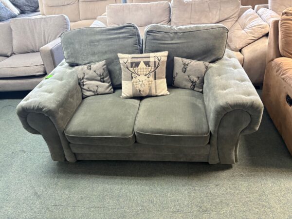 Verona Grey Fabric 2 Seater Sofa