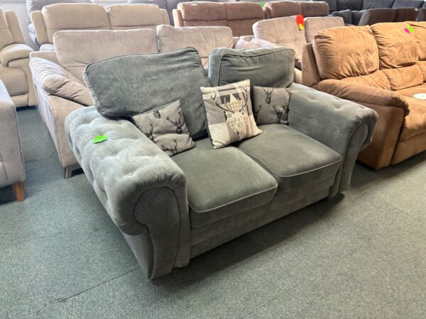 Verona Grey Fabric 2 Seater Sofa - Image 3