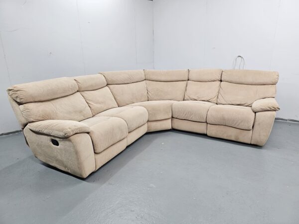 Dfs Beige Fabric Manual Recliner Corner Sofa - Image 2