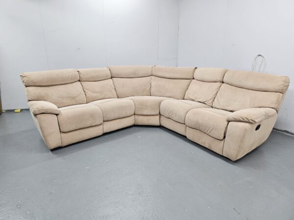 Dfs Beige Fabric Manual Recliner Corner Sofa - Image 3